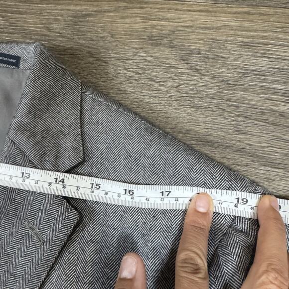Hart Schaffner Marx Loro Piana 100% Cashmere Blazer Sz 46R Herringbone - Picture 10 of 16